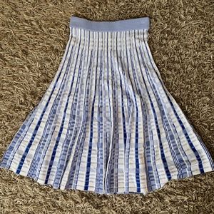 Banana Republic A-Line Blue & White Skirt